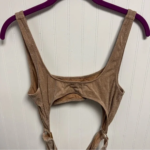 Skims Woman’s Metallic Sienna Cutout Onepiece Swimsuit Large - Picture 7 of 10